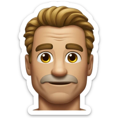 Arnold doing chest day sticker