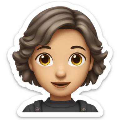 Une fille a quatre patte qui fait le chat sticker