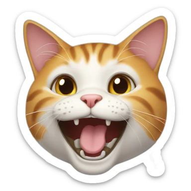 Smiling cat sticker