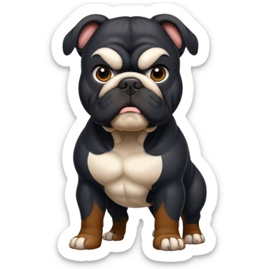 black bulldog Y3 sticker