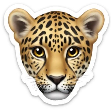Cuore congrrfica leopardata sticker