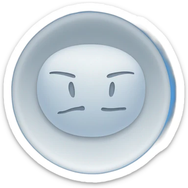 A white colored object which is formed inside a blue colored circle. sticker