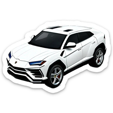 White lambo urus sticker