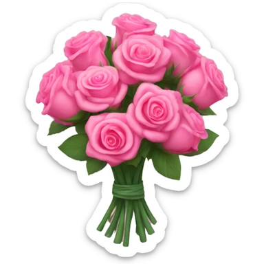 Pink bouquet of roses sticker