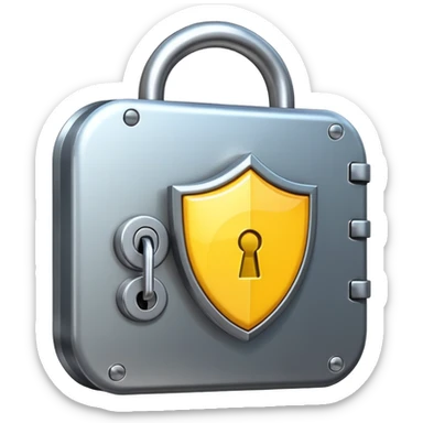 Secure lock with shield protecting a password sticker