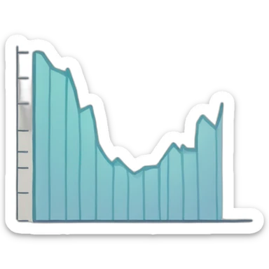 graph that is flat then has a big drop sticker