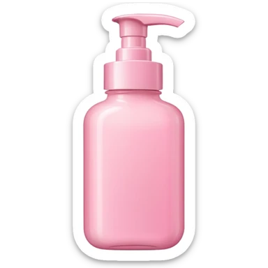 pink bottle skin care product sticker