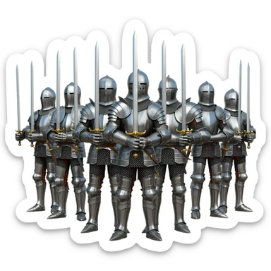knights in armor sticker