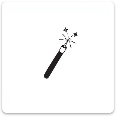 Magic wand with sparkles sticker