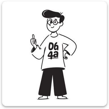 cool guy giving a thumbs up sticker