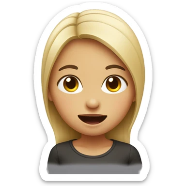 Girl sticking tongue out  sticker