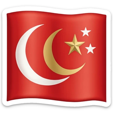 Ottoman empire 1600-1700 flag sticker