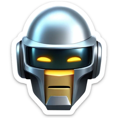 daft punk style robot face sticker