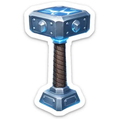 Thor's hammer with lightning infused sticker