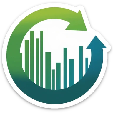 Minimalist circular logo with a stylized barcode morphing into a globe, with company name "EthicScope" elegantly incorporated into the design. Clean greens and blues with neutral tones. Professional tech-forward design. sticker