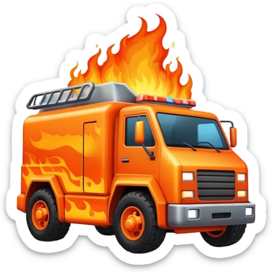 Cyber truck on fire sticker