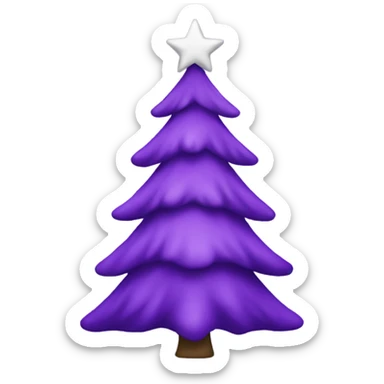Purple Christmas tree sticker