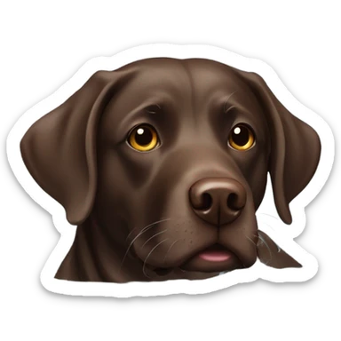  Chocolate lab swimming sticker