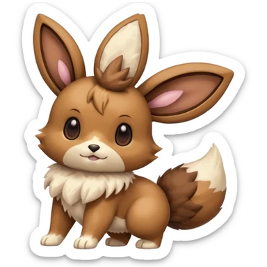 Lopunny-Buneary-Eevee-fusion (full body) sticker