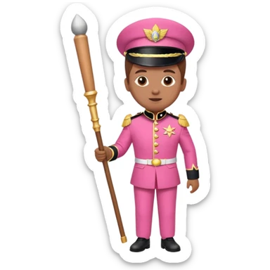 Parade Marchers, drum major, pink uniform sticker