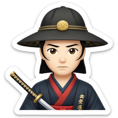 samurai only hat sticker