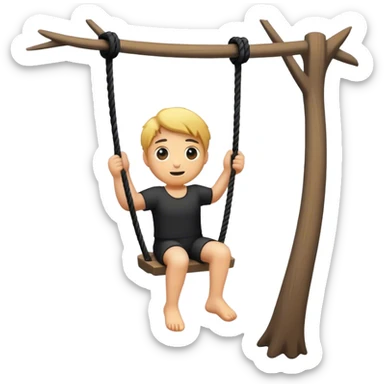 black rope swing  sticker