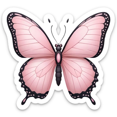 light pink butterfly with open wings sticker