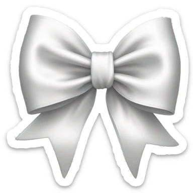white satin bow sticker