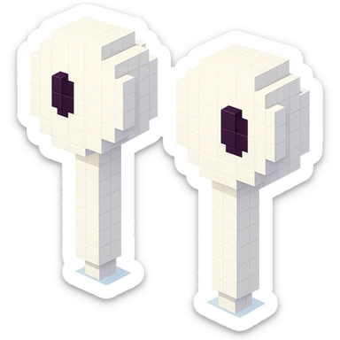 white EarPods headphones with a matte finish sticker