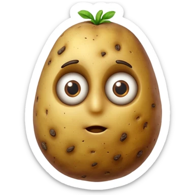 Potato with eyes sticker