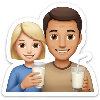 milk and daddy sticker