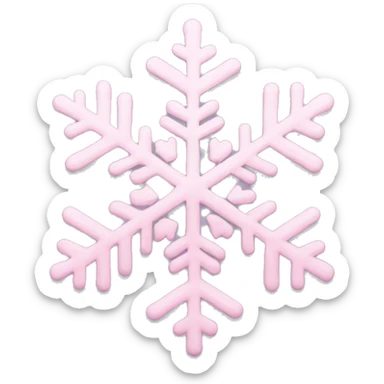 pastel pink snowflake  sticker