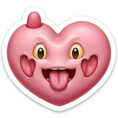 feet heart tongue and ear sticker