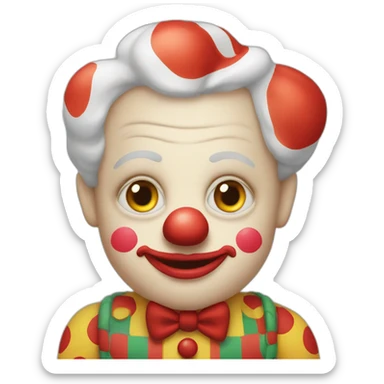 clown-with-heavy-downsyndrome sticker