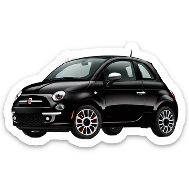 black 2010’s fiat 500 sticker