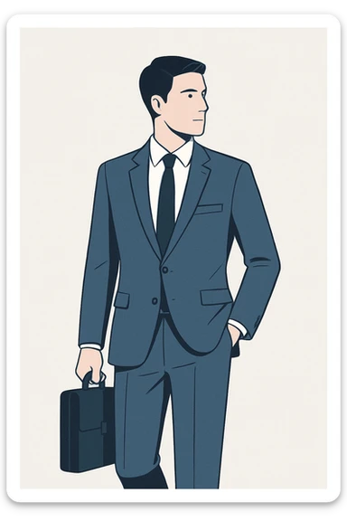 businessman, modern, clean style sticker