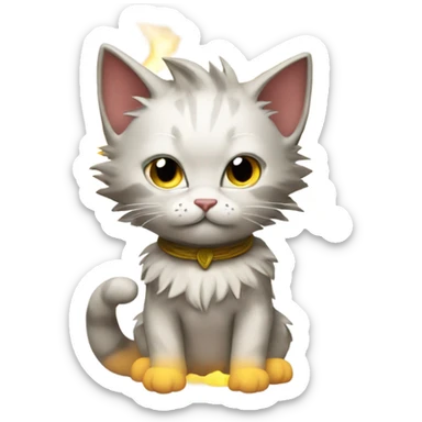 Kitten super saiyan sticker