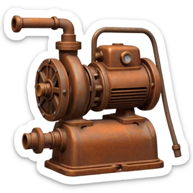 a Ghibli-style water pump  sticker