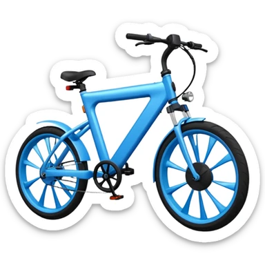blue electric bicycle sticker