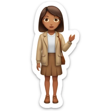 woman standing in front of a long road, looking forward with confidence—behind her, multiple closed doors symbolizing rejection, but one door ahead is glowing, representing the path forward. In her hand, she holds a small bright light, symbolizing her knowing—her guide. sticker