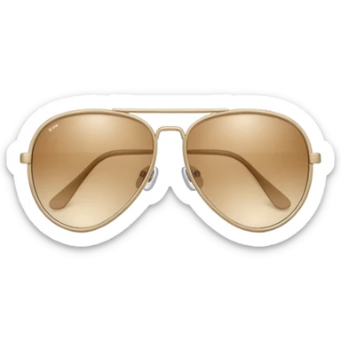 simple light beige aviator sunglasses sticker