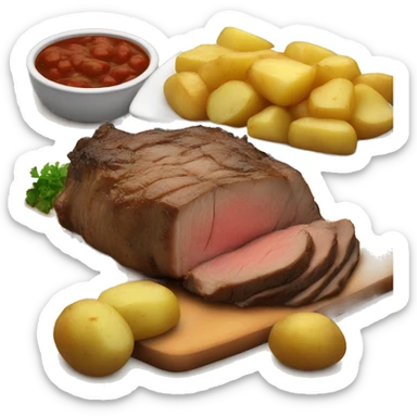 chuck roast with potatoes sticker