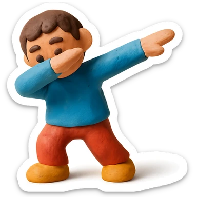persona haciendo dab sticker