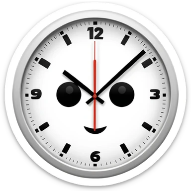 wall clock with numbers and hands sticker