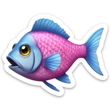 a fish who is wearing a pair of pink heels sticker