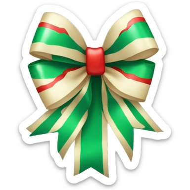 Christmas bow sticker