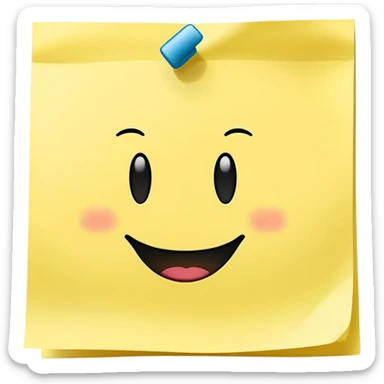 A sticky note sticker