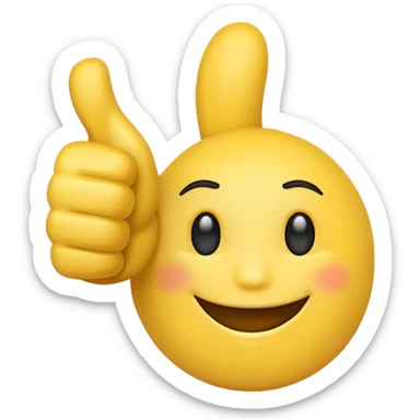 thumbs up emoji with two thumbs  sticker