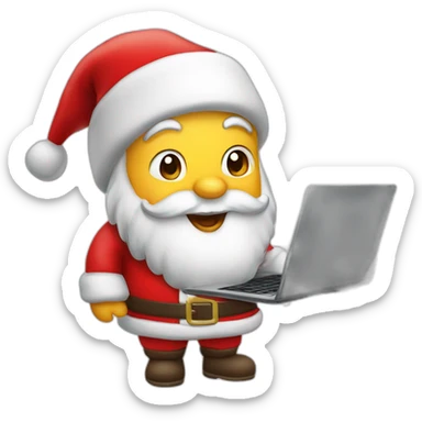 SANTA CLAUS CON PORTATIl sticker