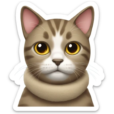 a cat with bo sticker